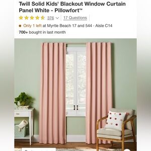 Elegant Pink Curtains (Set of 2)